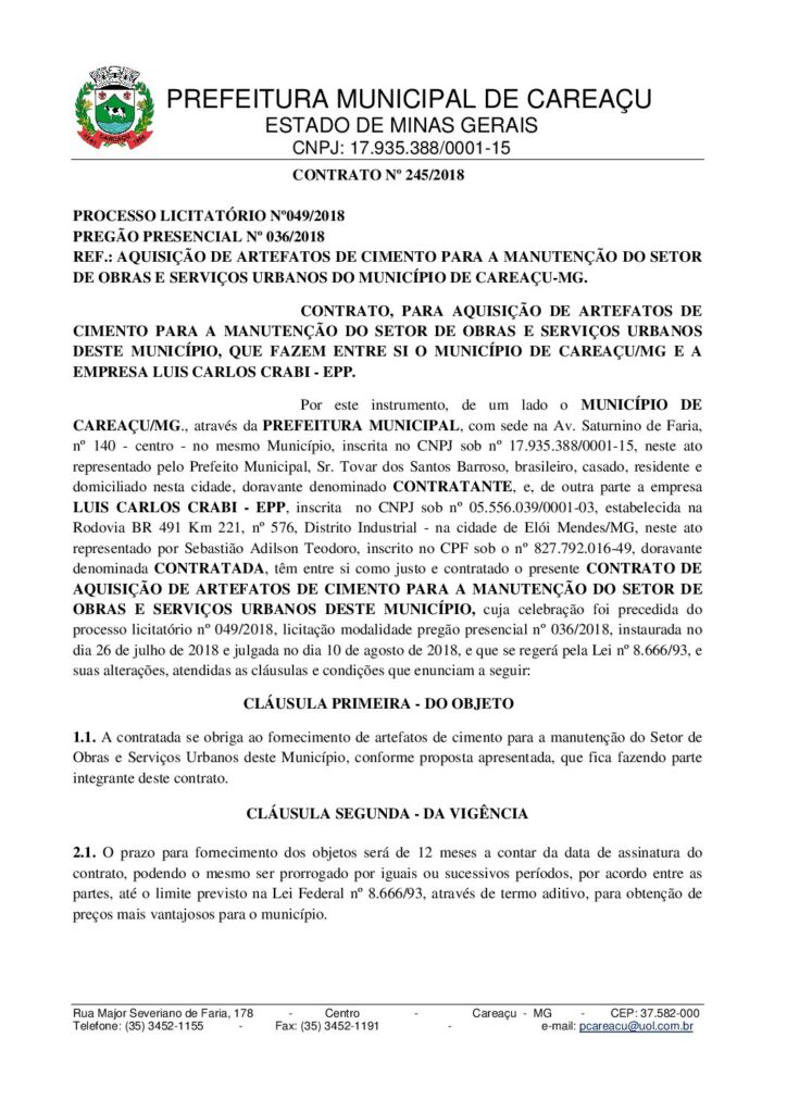 thumbnail of Contrato 2452018