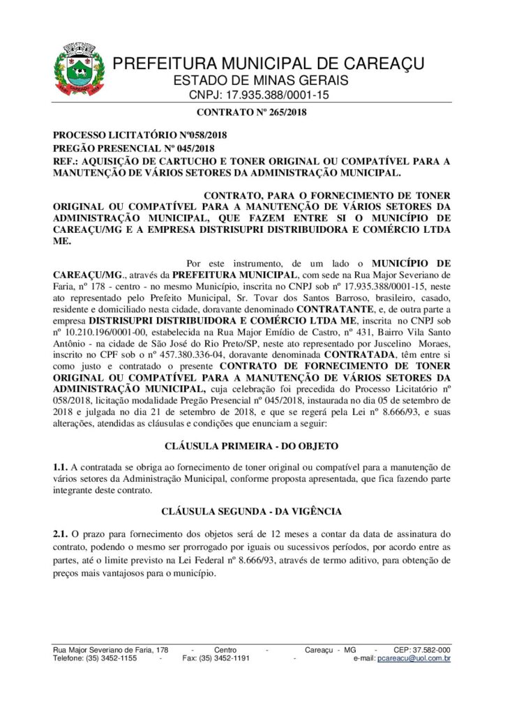 thumbnail of Contrato 2652018